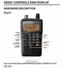 Uniden Bearcat SR30C 500-Channel Compact Handheld Scanner Close Call RF Captu