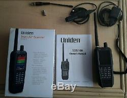 Uniden SDS100 Digital APCO Deluxe Trunking Handheld Scanner with extras
