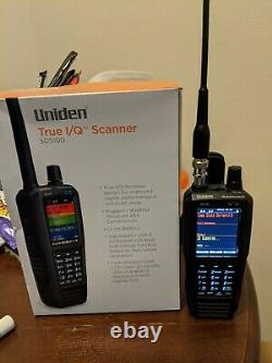 Uniden SDS100 Digital Handheld Scanner with aftermarket antenna
