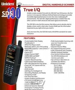 Uniden SDS100 True I/Q Digital Handheld Police Scanner Color LCD Rugged NEW