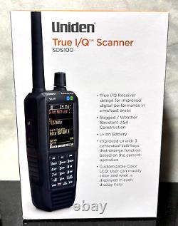 Uniden SDS100 True I/Q Handheld Digital Police Scanner Trunking SDR APCO P25