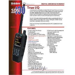 Uniden SDS100 True I/Q Handheld Digital Police Scanner Trunking SDR APCO P25 DMR