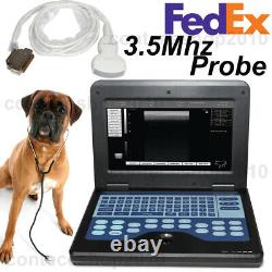 VET PET Animal Laptop Ultrasound Scanner Machine 3.5 Convex Probe USA Fedex