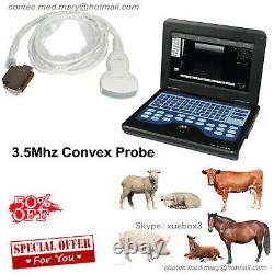 VET Veterinary Laptop Ultrasound Scanner Machine+ 3.5mhz Convex abdominal probe
