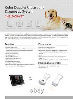 VET Veterinary Ultrasound Machine Scanner Wireless Color Doppler Dual Probe Pet