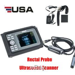 Vet Handheld 5.5''Mini Digital Ultrasound Scanner Animal Use+Rectal Probe+Box CE