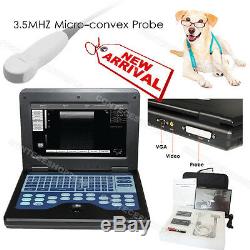 Veterinary Laptop Ultrasound Scanner Machine, 3.5M micro convex for Cat/dog/pet