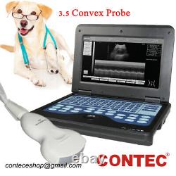 Veterinary Laptop Ultrasound Scanner Machine 3.5mhz Convex Probe VET Animal