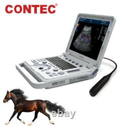 Veterinary Ultrasound Scanner Color Doppler Portable VET Machine w Rectal Probe