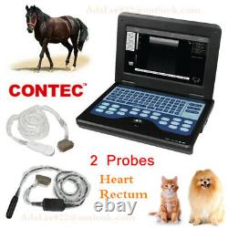 Veterinary Ultrasound Scanner VET Laptop Machine Rectal Linear+Micro-Convex Prob