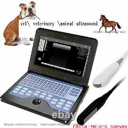 Veterinary VET Ultrasound Scanner machine w Micro-Convex w rectal Probe, warranty