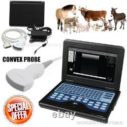 Veterinary laptop B-Ultrasound scanner notebook animal 3.5Mhz Convex probe+bag
