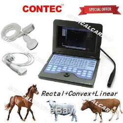 Veterinary ultrasound scanner VET Laptop Machine Convex+Linear+Rectal Probe, Sale