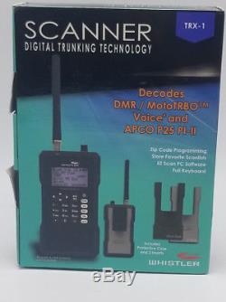 Whistler TRX-1 Handheld P25 Digital Trunking Scanner Radio EZ-Scan X2-TDMA DMR
