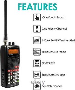 Whistler WS1010 Analog Handheld Police Radio Weather Scanner BlackT