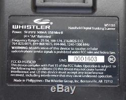 Whistler Ws1088 Digital Handheld Ez Scan Police Scanner Great Condition