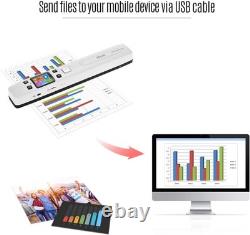 WiFi Portable Handheld Color Photo Scanner for A4 Documents, Business Card, Boo