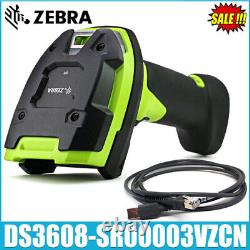 Zebra DS3608-SR00003VZCN 1D 2D Handheld Digital Barcode Scanner With USB Cable