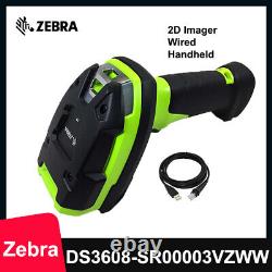 Zebra DS3608-SR00003VZWW 2D Handheld Digital USB Barcode Scanner with Cable Kit