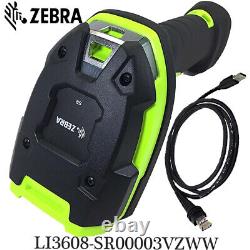 Zebra LI3608-SR00003VZWW Rugged Handheld Digital 1D with USB Cable Barcode Scanner