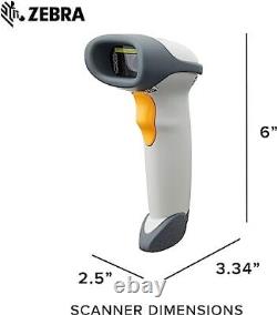 Zebra LS2208 Digital Handheld Barcode Scanner with Stand and USB Cable