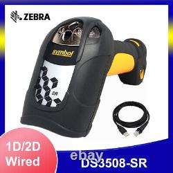 Zebra Symbol DS3508-SR 2D Rugged Handheld Barcode Scanner Reader with USB Cable